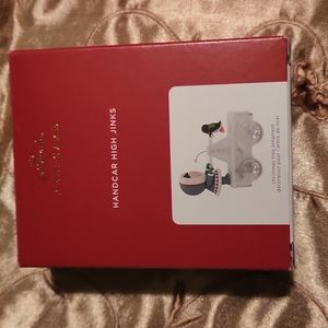 Hallmark 2021 ornament "Handcar Hi Jinks" Like new just don't have the tags